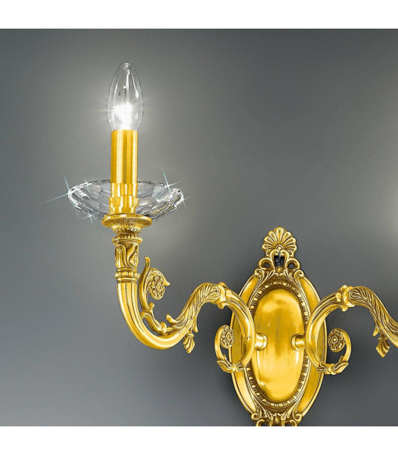 Applique murale classique CONTARINI Or 24 Carats 2 ampoules