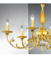 Chandelier classique PISANI Or 24 Carats 6 ampoules