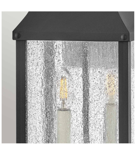 Applique murale extérieur Beacon Verre à graines transparent,aluminium Musée Noir