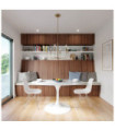 Brianna pendant lamp Steel and linen lampshade Burnished brass