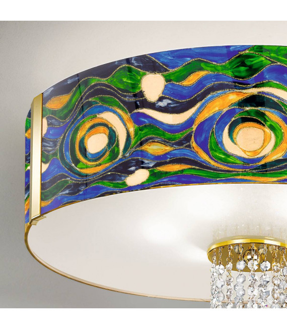 Design Deckenleuchte EMOZIONE 24 Karat Gold 6 Lampen