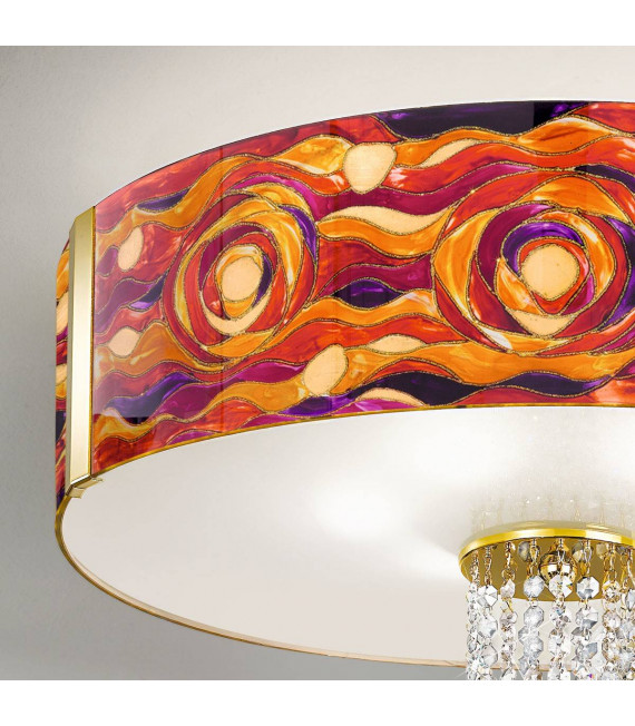 Design Deckenleuchte EMOZIONE 24 Karat Gold 6 Lampen