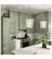 Kichler LED pendant light Iron, transparent light guide, acrylic, aluminum Champagne gold