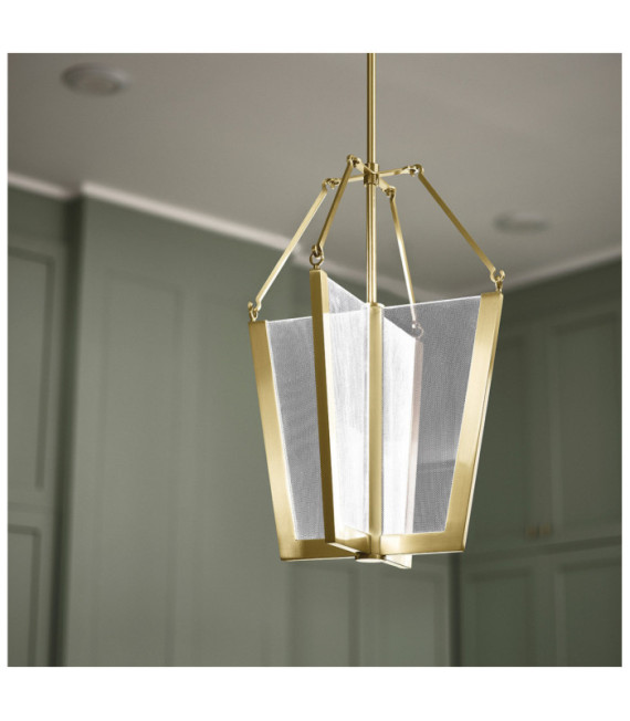 Kichler LED pendant light Iron, transparent light guide, acrylic, aluminum Champagne gold