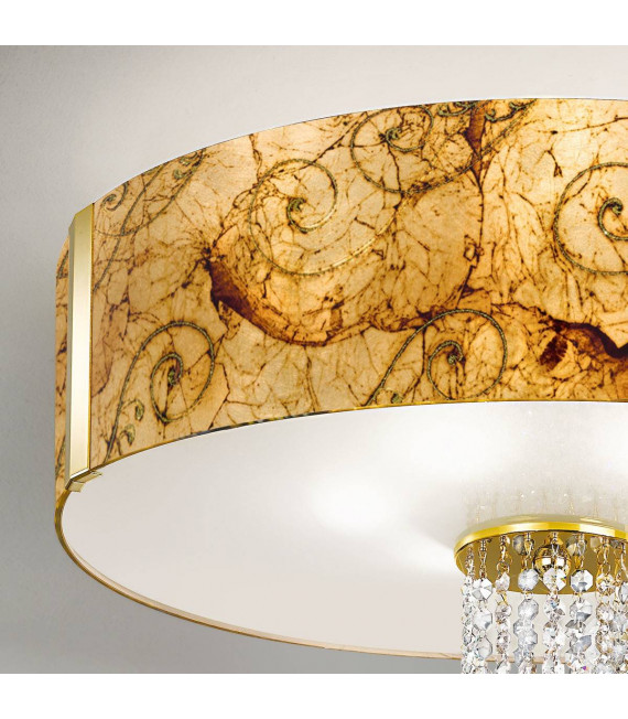Design Deckenleuchte EMOZIONE 24 Karat Gold 6 Lampen