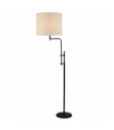 Munich floor lamp Mild steel Matt black, natural tint