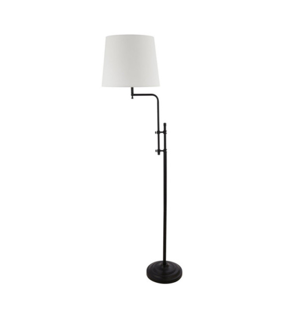 Lampada da terra Monaco Acciaio dolce Nero opaco, tinta naturale