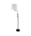 Munich floor lamp Mild steel Matt black, natural tint