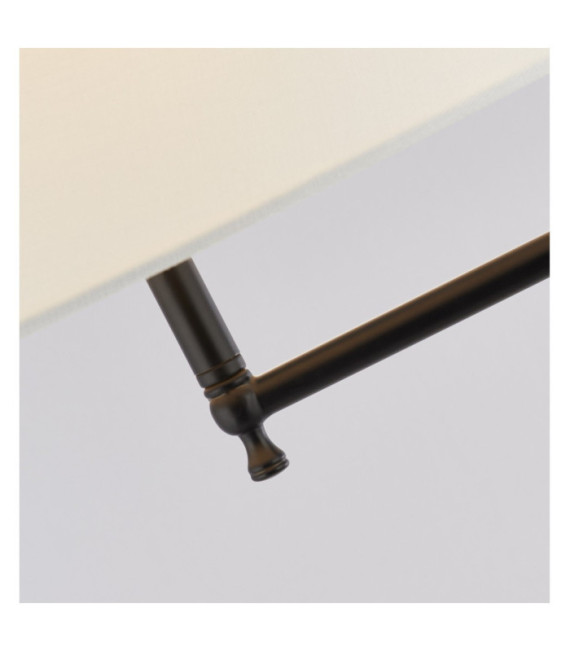 Munich floor lamp Mild steel Matt black, natural tint