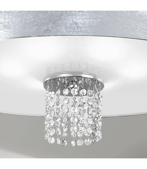 Plafonnier design EMOZIONE chrome 6 ampoules