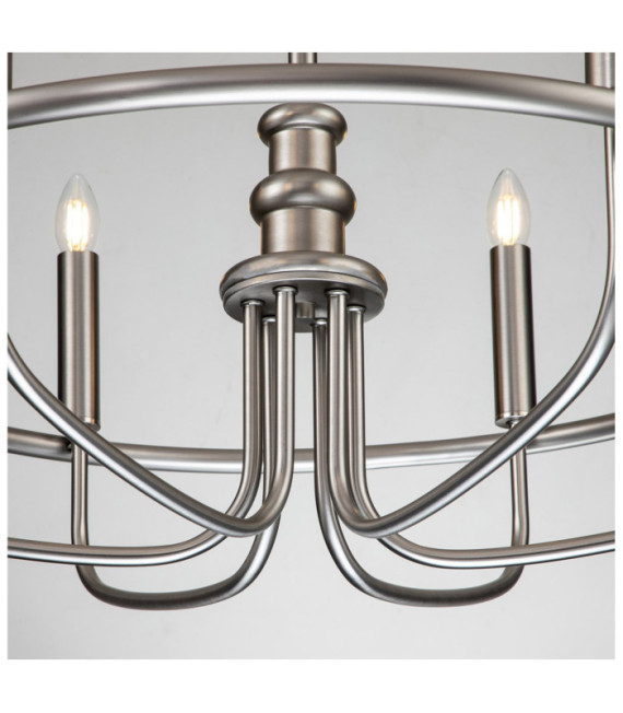 Suspension Capitol Acier Nickel brossé