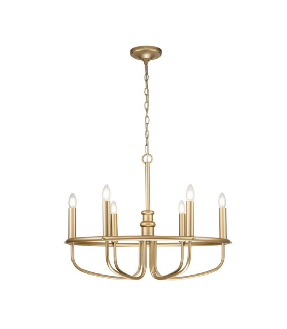 Lampada a sospensione Capitol Acciaio Ottone naturale verniciato