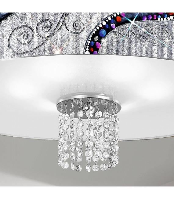 Plafoniera design EMOZIONE cromata 6 lampadine