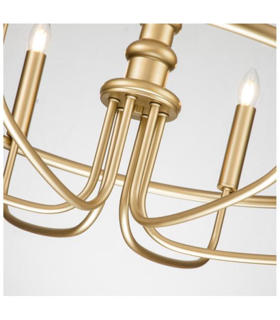 Lampada a sospensione Capitol Acciaio Ottone naturale verniciato