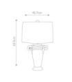 Gallier table lamp Fabric, resin, steel Black, Gold
