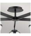 Plafonnier Hollis Acier,verre grainé transparent Noir
