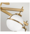 Hollis Ceiling Light Opal Glass, Heritage Brass Steel