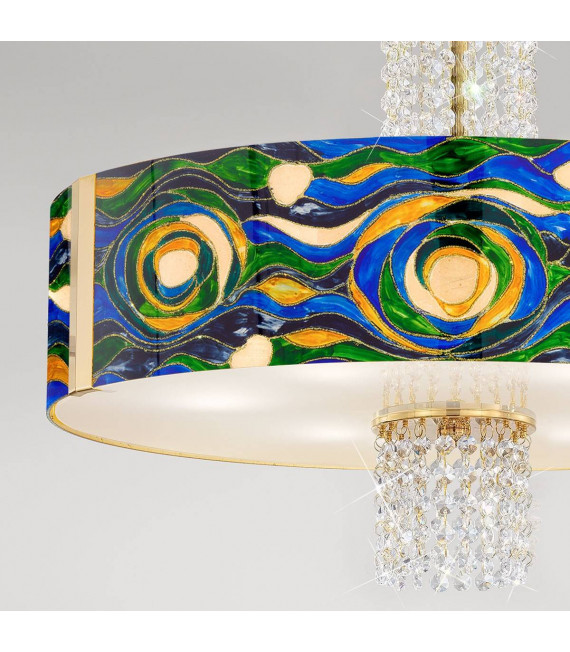 Design Pendelleuchte EMOZIONE 24 Karat Gold 6 Glühbirnen