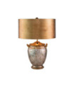 Lampe de table Jackson Parchemin,Acier,Résine Argent vieilli