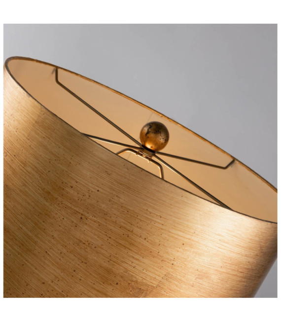 Jackson Parchment Table Lamp, Steel, Resin Aged Silver