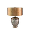 Jackson Parchment Table Lamp, Steel, Resin Aged Silver