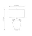 Jackson Parchment Table Lamp, Steel, Resin Aged Silver