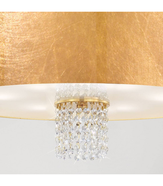 Plafón de diseño EMOZIONE 24 quilates Oro 6 bombillas