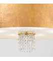 Plafonnier design EMOZIONE Or 24 Carats 6 ampoules