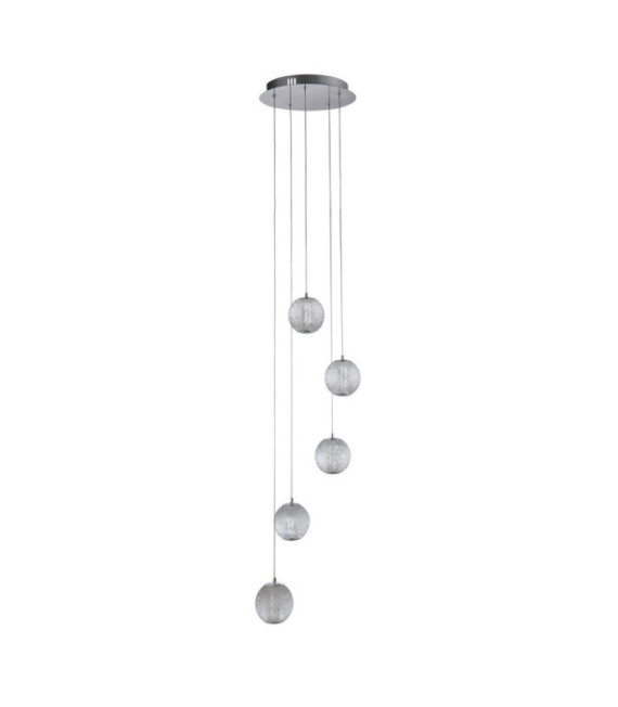 Allure pendant light Mild steel, acrylic Chrome