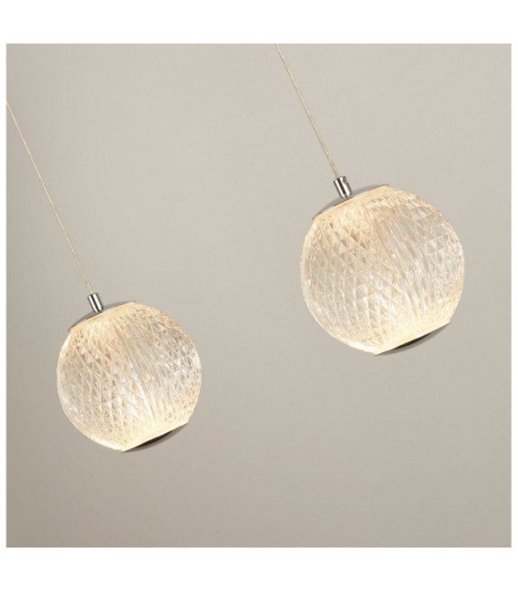 Allure pendant light Mild steel, acrylic Chrome