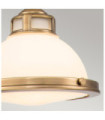 Hinkley Pendant Light Opal Glass, Heritage Brass Steel