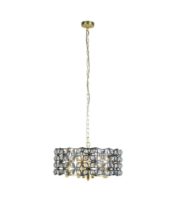 Suspension Iris Acier doux,verre Laiton