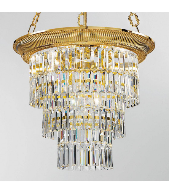 Klassischer Kronleuchter MILORD CRYSTAL French Gold 4 Glühbirnen