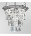 Chandelier classique MILORD CRYSTAL chrome 4 ampoules