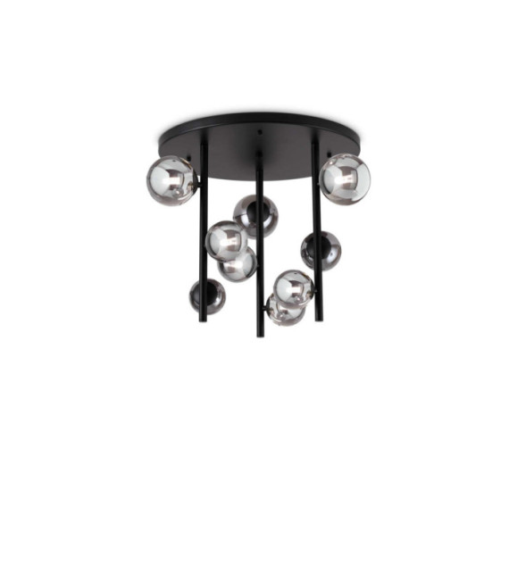 Black Metal Beaded Ceiling Light