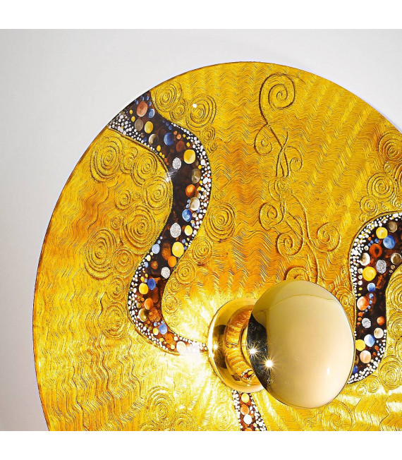 Applique murale design LUNA Or 24 Carats 1 ampoule