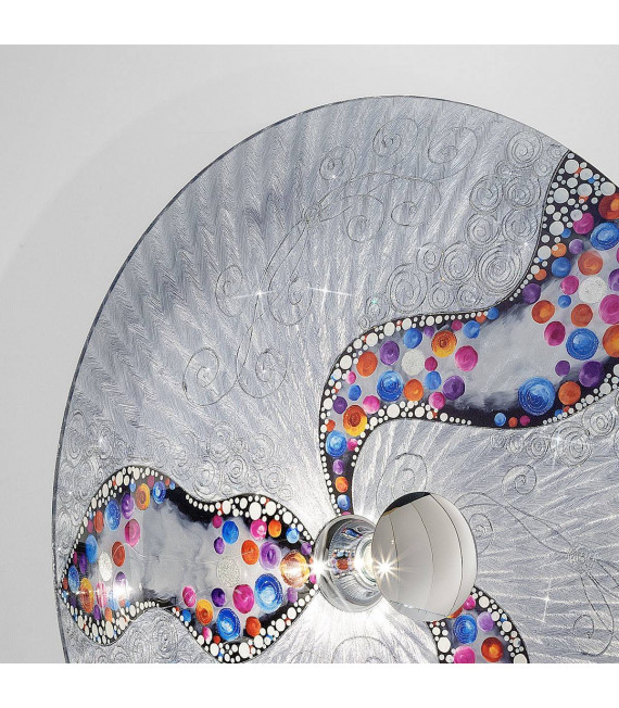 Design Wandleuchte LUNA Chrom 1 Glühbirne