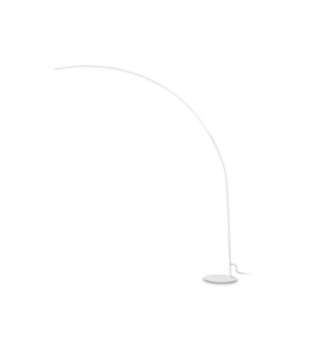 Lámpara de pie arqueada Comet metal blanco