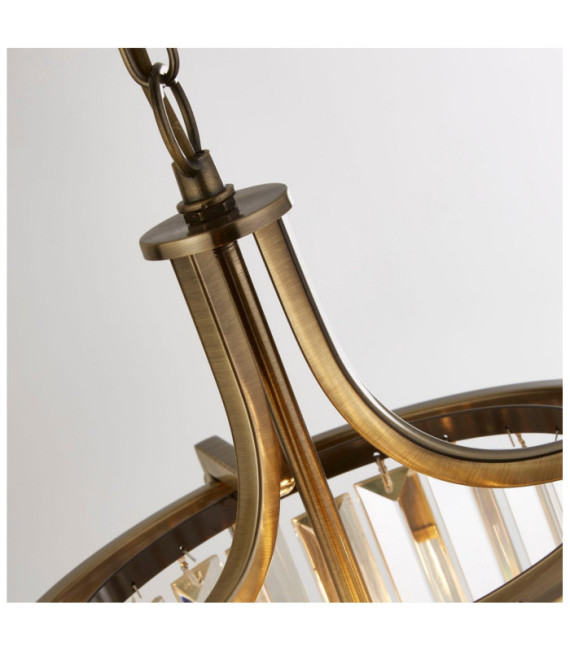 Suspension Victoria Acier doux Clair, laiton antique