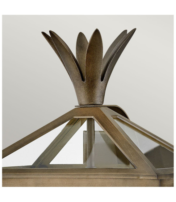 Palma aplique exterior Aluminio, cristal transparente Bronce bruñido