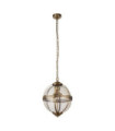 Suspension Coronet Acier doux,verre Laiton Antique