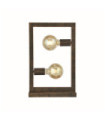 Lampe de table Oblong Acier doux Brun rustique