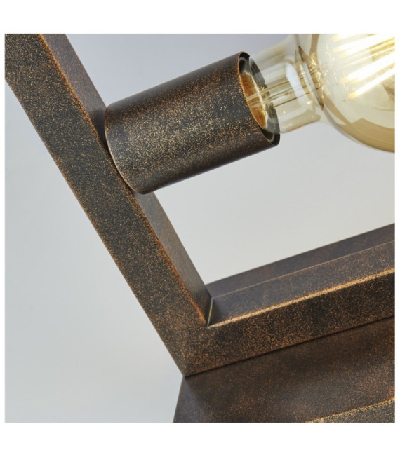 Lampe de table Oblong Acier doux Brun rustique