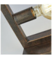 Lampe de table Oblong Acier doux Brun rustique