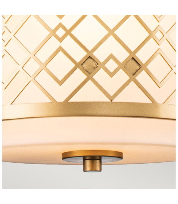 Ziggy Pendelleuchte aus Glas, lackierter Goldstahl