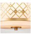 Ziggy Pendant Glass, Lacquered Gold Steel