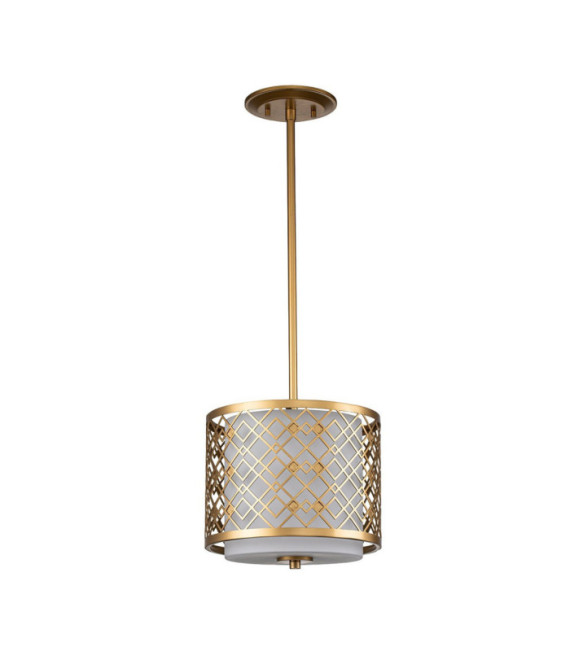 Ziggy Pendant Glass, Lacquered Gold Steel