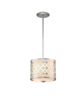 Ziggy Pendant Glass, Lacquered Silver Steel
