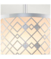 Suspension Ziggy Verre,Acier Argent Laqué