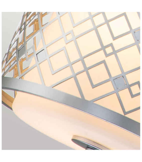 Ziggy Pendant Glass, Lacquered Silver Steel